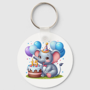 Chaveiro Elefante Fofo Aniversário de 15 anos