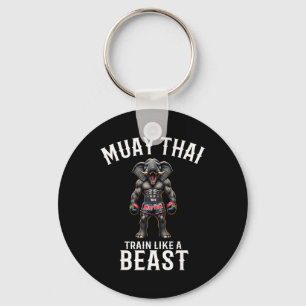 Chaveiro Elefante Muay Thai Engraçado - Kickboxing e Elefan