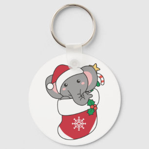 Chaveiro Elefante Natal Neve Animais de inverno Elefantes K