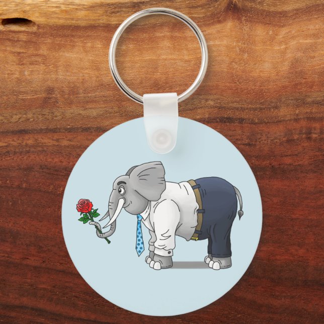 Chaveiro Elefante no Dia dos Namorados (Frente)