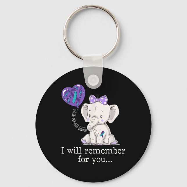Chaveiro Elefante para a prevenção do suicídio (Frente)
