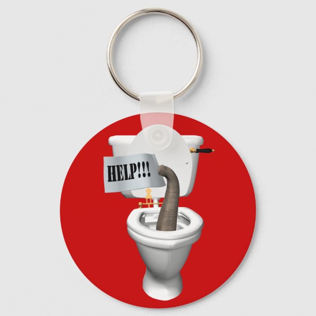 Chaveiro Elefante Preso No Banheiro (Frente)