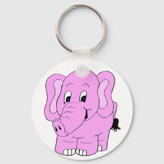 Chaveiro Elefante Rosa (Frente)