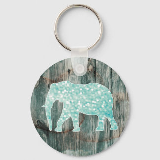 Chaveiro Elefante Whimsical Bonito na Design de Madeira