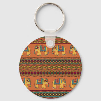 Chaveiro Elefantes Indianos, Laranja Tradicional Sem Costur