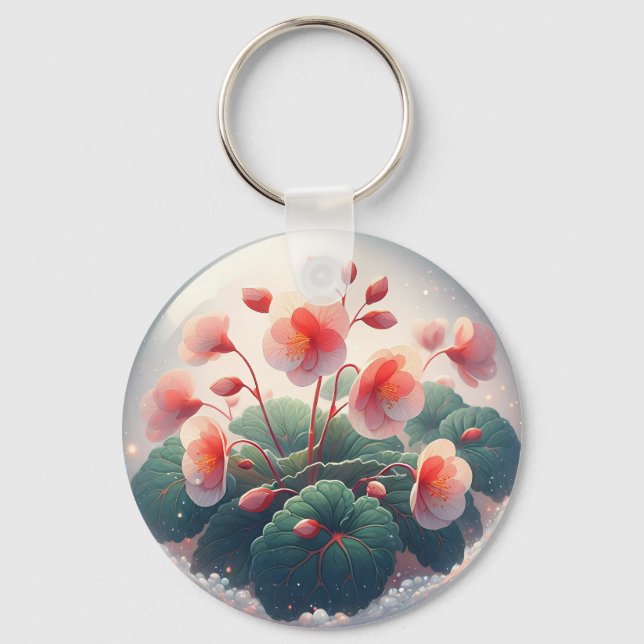 Chaveiro Elegance Begonia Flowers (Frente)
