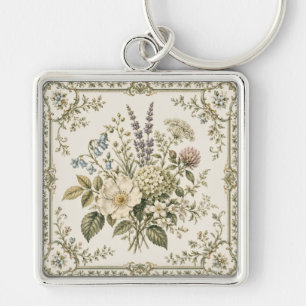 Chaveiro Elegância em Porcelana Antiga - Patrimônio Botânic