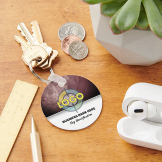 Chaveiro Elegant Burgundy Stone Modern Branding Custom Logo