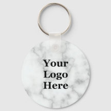 Elegant Faux White Marble Your Logo Here