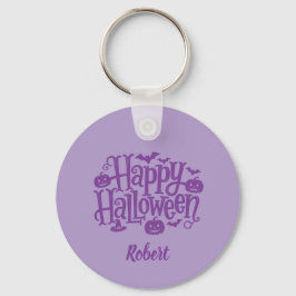 Chaveiro Elegant purple Personalized name Halloween