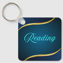 Chaveiro Elegant Reading Book Lover Keychain Gold Design