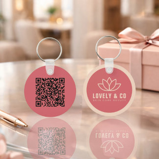 Chaveiro Elegant Rose & Ivory Salon Negócios Promocional
