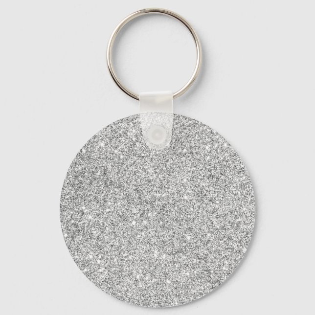 Chaveiro Elegant Silver Glitter (Frente)