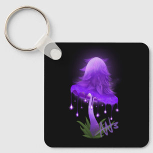 Chaveiro Elegante Boné de tinta brilhando metal roxo em cog