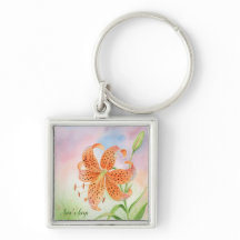 Elegante Botânico Personalizado Lírio-Tigre