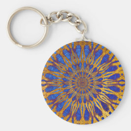 Chaveiro Elegante Clássico Roxo Dourado Mandala Na moda úni