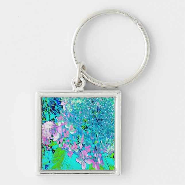 Chaveiro Elegante Cor-de-rosa e azul (Frente)