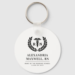Chaveiro Elegante de Graduação Escolar de Enfermagem Person