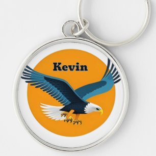 Chaveiro Elegante Emblema de Águia Americana
