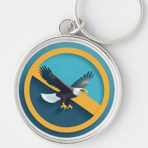 Chaveiro Elegante Emblema de Águia Americana