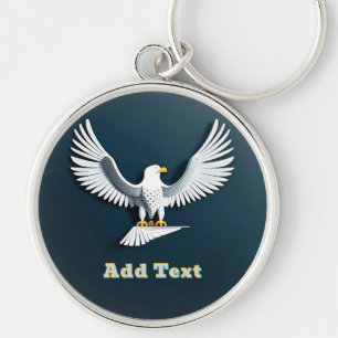 Chaveiro Elegante Emblema de Águia Americana