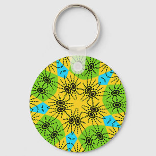 Chaveiro Elegante impressão de arte vetorial com motivo de