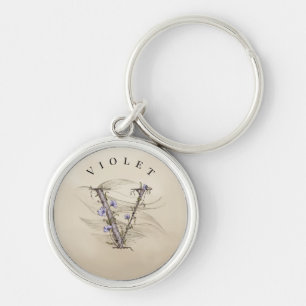 Chaveiro Elegante inicial minimalista personalizável