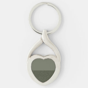 Chaveiro Elegante Moss Green Heart Key - Personalizável