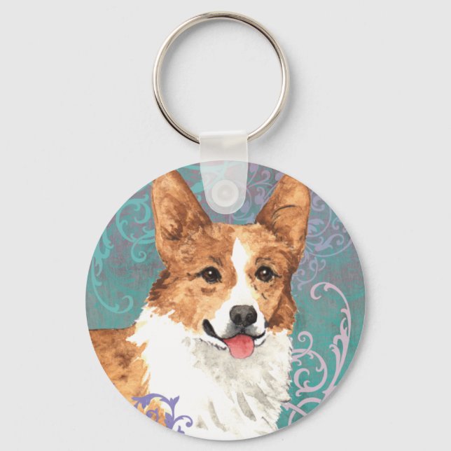 Chaveiro Elegante Pembroke Welsh Corgi (Frente)