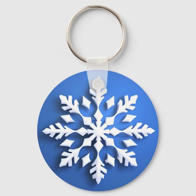 Chaveiro Elegante Pingente de Floco de Neve de Cristal de I (Frente)