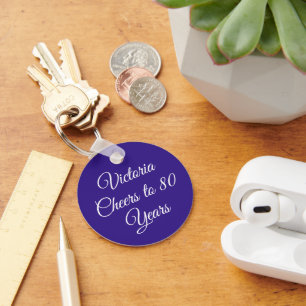 Chaveiro Elegante Roda de Coração Violeta de Aniversário de