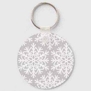 Chaveiro Elegante Snowflake Pattern