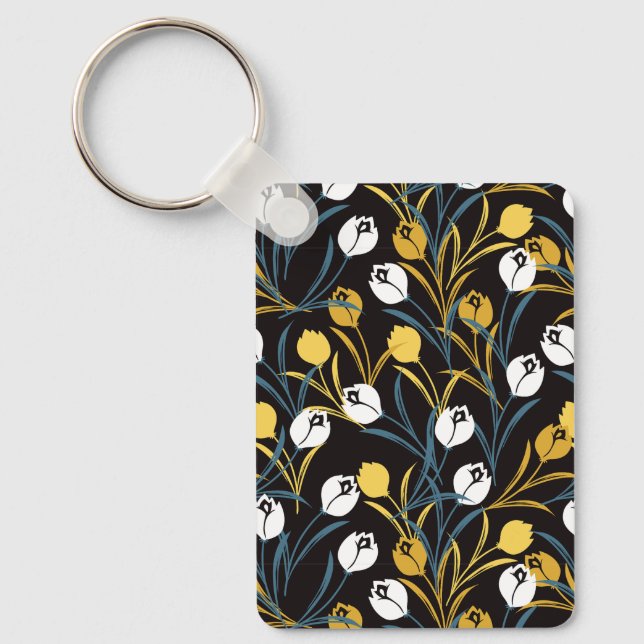 Chaveiro Elegante Tulip Floral (Frente)