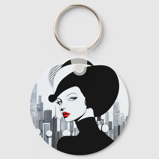 Chaveiro Elegante Uptown Girl New York High Society (Frente)