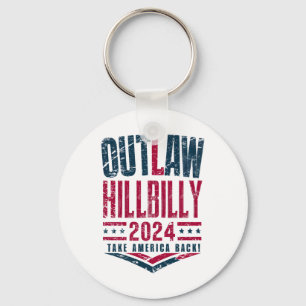 Chaveiro Eleições Vintage Fora da Lei Hillbilly Bandeira do