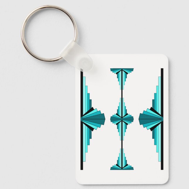 Chaveiro Elementos da arte em verde-real (Frente)