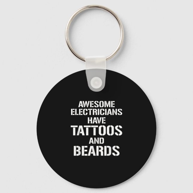 Chaveiro Elétricos Incríveis De Mens Têm Tatuagens E Barbas (Frente)