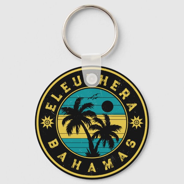 Chaveiro Eleuthera Island Bahamas Palm Tree Souvenirs (Frente)