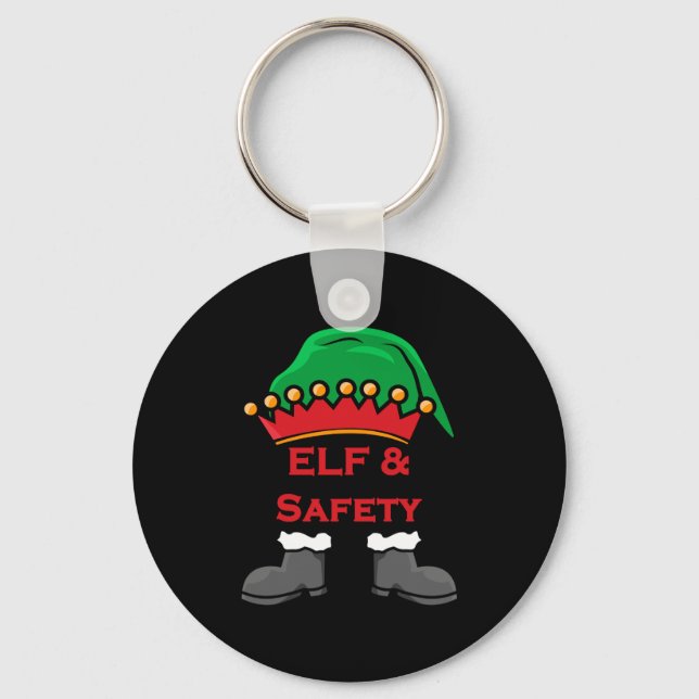Chaveiro Elf And Safety, Funny Health &amp; Safety Elf Long (Frente)
