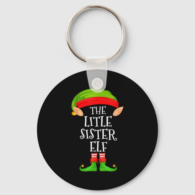 Chaveiro Elf Family Christmas Little Sister Elf Sweater Mat (Frente)