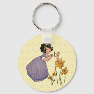 Chaveiro Elfo de Jardim Narciso Terra das Fadas Primavera P