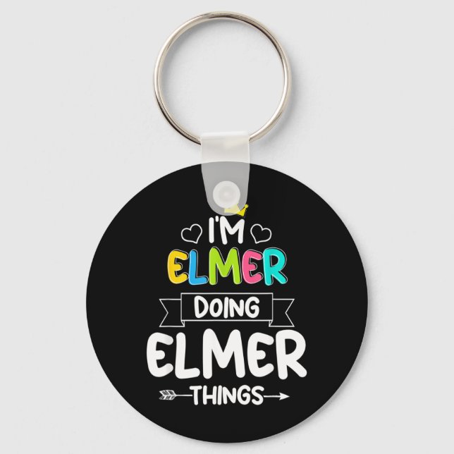 Chaveiro Elmer Fazendo Coisas de Elmer Citação Divertida de (Frente)