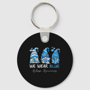 Chaveiro Em Abril Usamos Azul Gnome Conscientização do Auti