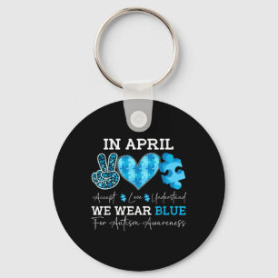 Chaveiro Em abril Vestimos Homens de Consciência do Autismo