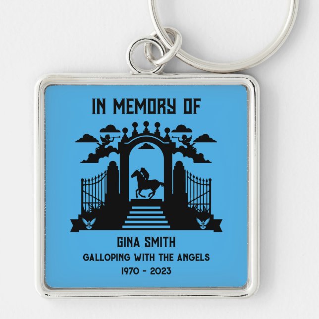 Chaveiro Em Cavaleiros de Memória Funerais (Frente)