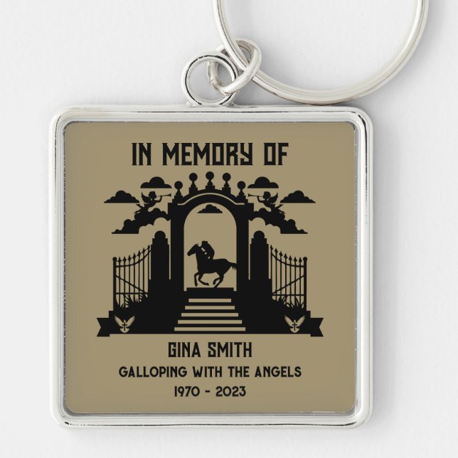 Chaveiro Em Cavaleiros de Memória Funerais (Frente)