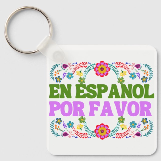 Chaveiro Em Espanhol Por Favor, Presente para Professor de  (Frente)