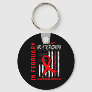 Chaveiro Em Fevereiro Use Vermelho Avó Doença Cardíaca A