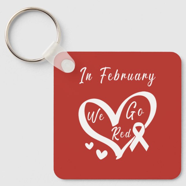 Chaveiro Em fevereiro, vamos à consciência da doença cardía (Frente)