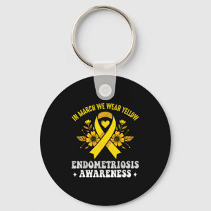 Chaveiro Em março use amarelo mês de conscientização da end